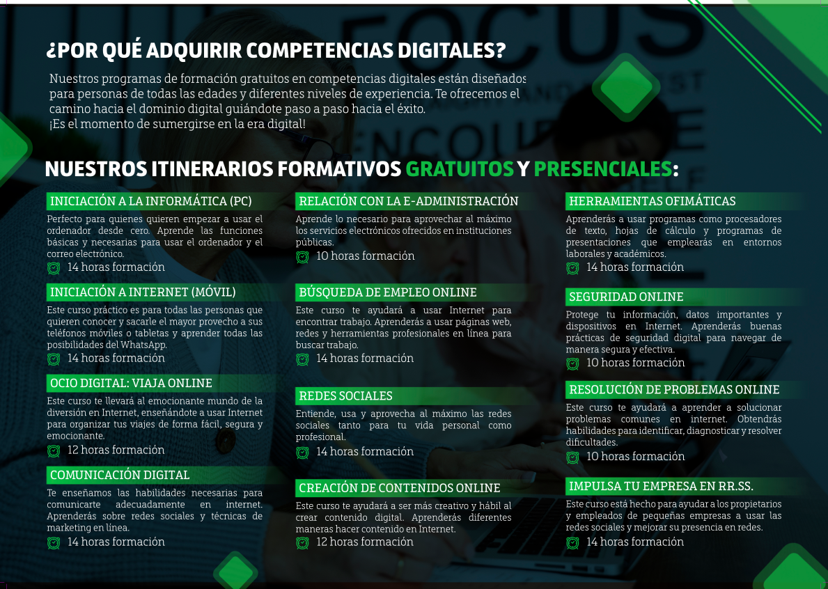 Formación gratuita, infórmate en tu ayuntamiento